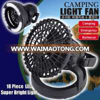 Creative Portable 18 LED Light Fan LED Camping Fan